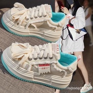 2024 Raya Kasut raya perempuanFashion Women Thick bottom Daddy Shoes internet celebrity Outdoor Casu