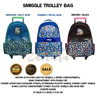 Smiggle Trolley Bag Light Up / Trolley Bag Smiggle Unicorn / Dinosaur / Champs - ORIGINAL