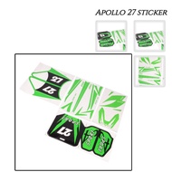 APOLLO Sticker Plastic Fairing Body Kit Paster For Apollo Orion 110CC, 125CC, 150CC. Motorcycle Stic
