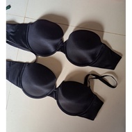 STRAPLESS 1pcs Bra maidenform size 36D black 1⁄2 cup bandeau bra