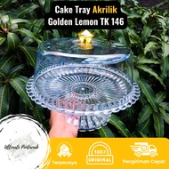 GOLDEN LEMON Acrylic Cake Stand TK 146 | Acrylic Cake Tray | Cake Tray | Ok Cake Storage Place