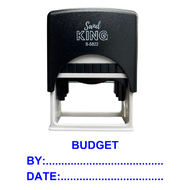 ตรายางหมึกในตัว ข้อความ BUDGET BY:DATE