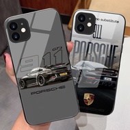 porsche 02 Glass Phone Case For iPhone 17 Air 16 Pro Max 16e 15 Pro Max 14 13 12 11