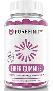 PUREFINITY Fiber Gummies Supplement for Adults & Kids – Sugar Free Dietary FOS Prebiotic Chicory Roo