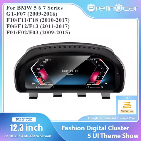 12.3 '' LCD Digital Dashboard For BMW F10 F11 F18 F06 F12 F13 F01 F02 03 With Navigation Paneel spee