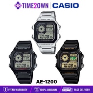 CASIO AE-1200WH AE-1200WHD Digital Watch 100m Water Resistant