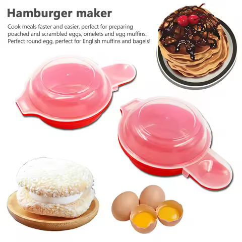 2pcs/set Microwave Cheese Eggs Cooker 1 Minute Fast Microwave Oven Eggs Cooker Easy Use Portable Hou