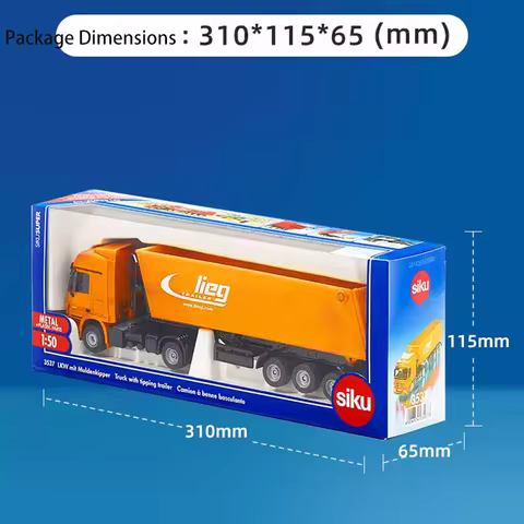 SIKU Diecast 1:50 Scale Dump Truck 3537 Alloy Engineering Vehicle Model Classic Decoration Hobbies S