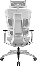 Ergonomic Office Chair Luxury Boss Chair with 3D Armrests, Breathable Mesh Executive Chairs with 5 Gears Adjustable Lumbar Support, Sedentary Comfort Computer Chair/1615 (Color : White, Size : No)