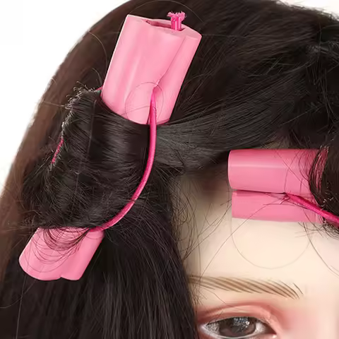 6pcs Heatless Curling Rollers D2.5cm Pear Roll Hair Curler DIY Styling Hair Roller High Cranial Top 