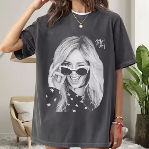 Hilary Duff Lucky Me Tour 2026 Inspired T-Shirt Vintage Tee Summer unisex Loose and Breathable cotto