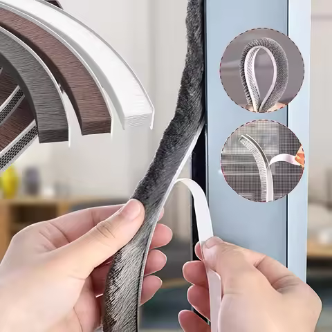 5/10Meter Self-adhesive Sealing Wind-proof Brush Strip Home Door Window One volume Sound Insulation 