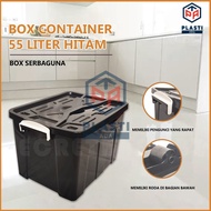 55 LITER CONTAINER BOX + WHEELS - Plastic Box Container Large Container Box