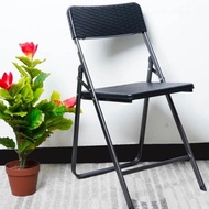 KRISBOW Kursi Lipat /Kursi Ratan Plastik/Folding Chair Emma - Hitam