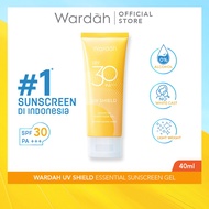 Wardah UV Shield Essential Sunscreen Gel SPF 30 PA +++ 40 ml - Sunscreen Wajah 0% Alkohol - Tekstur 