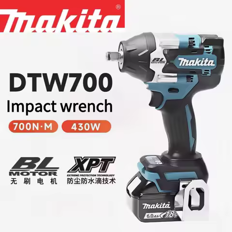 Original Makita DTW700 18V Brushless Impact Wrench 700Nm Max Torque 4-Speed Control Heavy Duty Profe