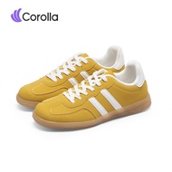 【รองเท้าคู่รัก】Corolla รองเท้าผ้าใบ สำหรับผู้ชาย ผู้หญิง ทรงเบสิค หนังนิ่ม พื้นกันลื่น ใส่สบาย (มีไซ