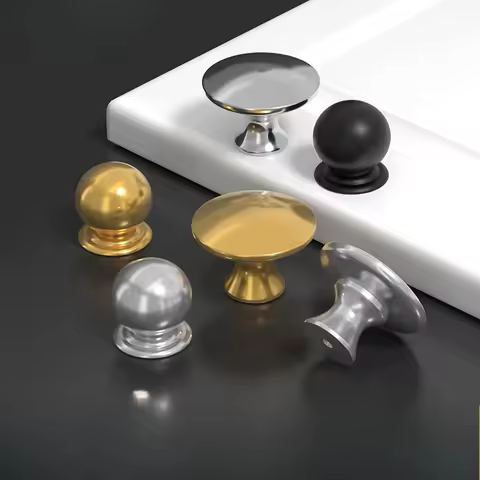 6 Pcs Home Wardrobe Door Pull Stainless Steel Drawer Single Hole Door Handle Sliding Door Window Cab