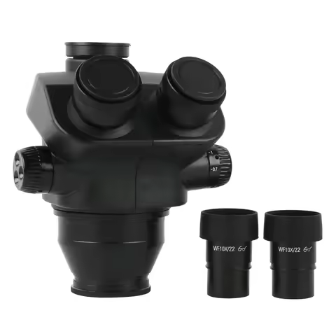 3.5X 7X 14X 50X 100X 150X Stereo Microscope Trinocular Microscope Head WF10X/22mm Eyepiece Large Fie
