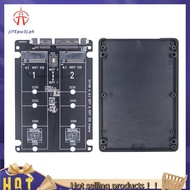【jcyepw3j】Dual M.2 to SATA3.0 Adapter M.2 SATA Protocol SSD Adapter 2 Port NGFF M.2 B Key to SATA 3.