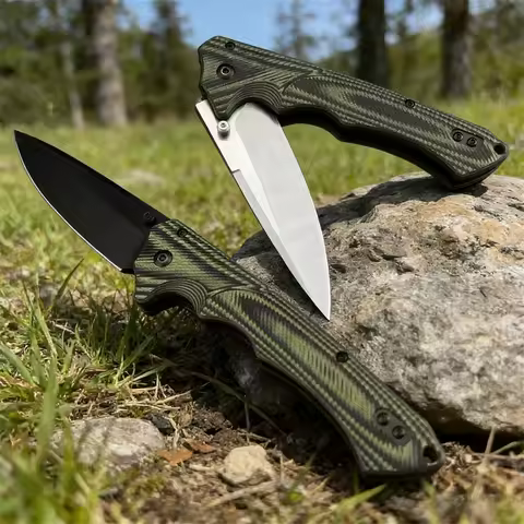 EDC Folding Knife BM 615BK-1401 Outdoor Survival Pocket Knife with D2 Blade & G10 Handle Tactical Ca