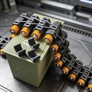 Tactical 3D Printed Ammo-Can Style Battery Storage Box - Belt Fed Battery Holder, Modular Organizer 