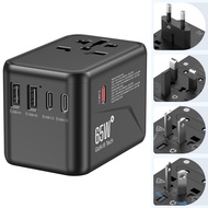 🔥SG stock🔥Universal Travel Adapter 65W Fast Charging, travel charger, Travel Essentials, USB and Typ
