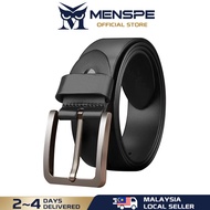 MENSPE Men Belt Smooth Second-layer Cowhide Belt Fashion Retro Belt Adjustable Belt Business Leisure