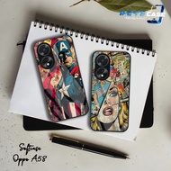 HP MV772 Softcase Glass Glitter Oppo A58 - Oppo A58 Silicone Case - Casing Latest Oppo A58hp