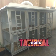 kandang ayam Bangkok/aduan/rangka besi 8 pintu custom/kandang kelinci