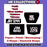 (HIGH QUALITY) Number plate motor tanam 2D Mirror Effect / nombor plate motor tanam dalam / motorcyc