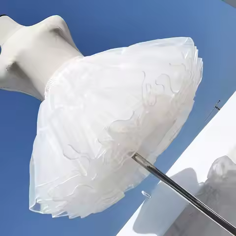 Lolita Bottoms Skirt 4 Layer White Petticoat Support Boneless Puffy Skirt Fluffy Soft Yarn Dress Cri