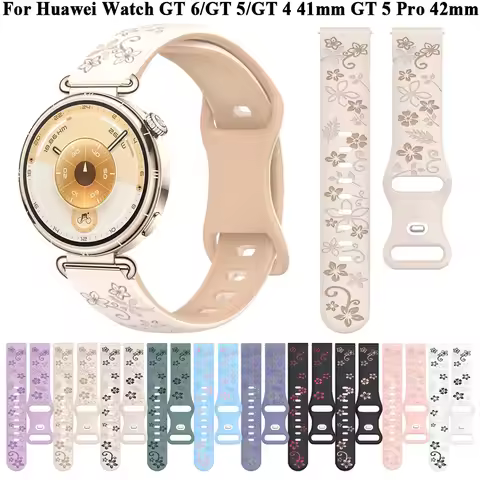 18mm Silicone Watch Strap For Huawei GT 6 41mm/GT4 GT 5 41mm For Huawei Watch GT5 Pro 42mm/Watch 5 4