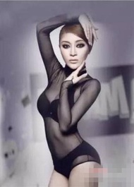 Bộ Đồ Biểu Diễn DJ Gợi Cảm Cho Nữ Dancer Bar DS Đồ Lót Lưới Không Tay Quần Áo Biểu Diễn Sân Khấu Bằn