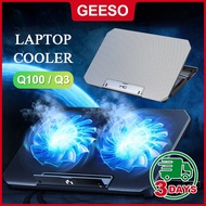 GEESO Laptop Cooler Fan Cooling Pad Laptop Cooling Accessories Dual Fans Adjustable Speed With Stand