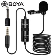 BOYA BY-M1 Omni Directional Lavalier Microphone Clip On Micro Cravate Mic for Smartphone DSLR Camcor