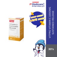 VITPRO VITAMIN C 1000MG SUSTAINED-RELEASE (BOX 30’S) | Enhance Immune System | Mamximize and Stable 