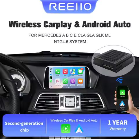 REEIIO Wireless Carplay Android Auto Suitable For Mercedes Benz A B C E CLA GLA GLK ML Sprinter NTG4
