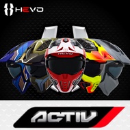 HEVO ACTIV HELMET 100% ORIGINAL (MODULAR/ FLIP UP DOUBLE VISOR HELMET) TOPI KELEDAR HEVO ACTIV