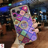 Casing iPhone 17 Pro Max Air 16 15 14 13 Fashion Classic Blu-ray Ethnic Style Ring Holder Shockproof