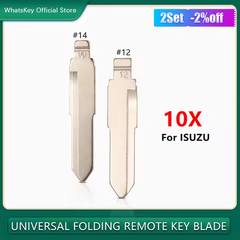 10Pcs/Lot Metal Blank LISHI Uncut KD VVDI JMD Remote Key #12 #14 Key Blade ISU5 For ISUZU Car Flip K