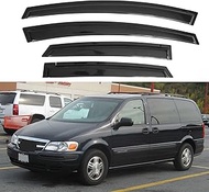 Window Visor Compatible with Chevrolet Venture 1997-2005, Rain Guard Tape-On Extra Durable Sun Wind 
