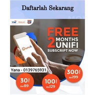 UNIFI Home Fiber Unlimited Data - Free modem & Router (2 Bulan FREE)