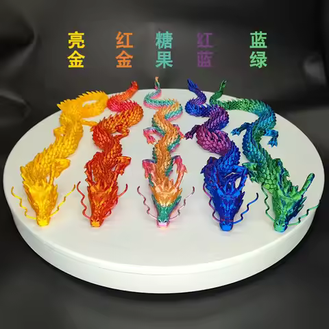 30cm New 3D Printed Dragon Flying Dragon Rotatable Articulated Wing Dragons Home Ornaments