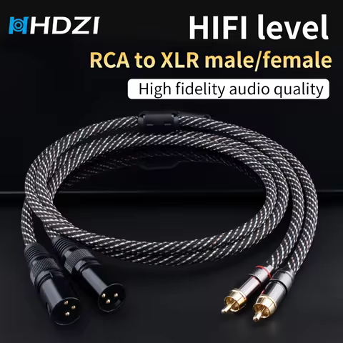 HHDZI Dual RCA To Dual XLR Male Audio Cable HiFi Balanced Cord for Mixer Amplifier Microphone DVD Pl