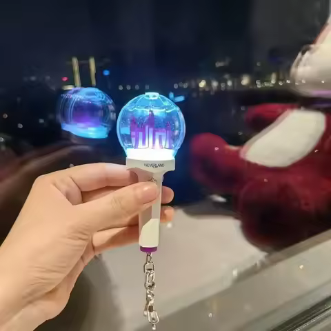 Mini Gidle Lightstick Keychain Pendant Multi-Color Adjustable Light-up Support Stick