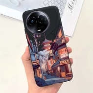 สำหรับ Realme 11 5G เคส Realme RMX3785 11X ลูกกวาดที่เป็นที่นิยมทาสีครอบ TPU นุ่มเคสโทรศัพท์สำหรับ Realme 11X Realme11เชลล์เคส5G