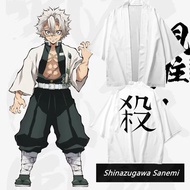 Demon Slayer Shinazugawa Sanemi Style 3D Printing Japanese Kimono Shirt Haori Yukata Cosplay Summer 