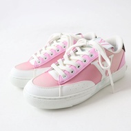 全新未使用 2022 年LOUIS VUITTON Vuitton 1AA16X 女士Charlie Line LV Logo 繫帶低筒運動鞋，PK x 白色，尺寸 35