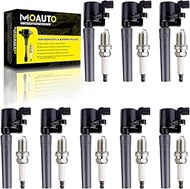 MOAUTO Set of 8 Ignition Coils Pack 2W4Z12029B DG529 & 8 PCS Iridium Spark Plugs Compatible with For